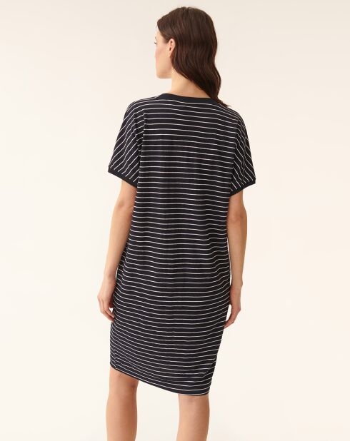 Robe en maille Yoli bleu marine