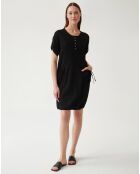 Linia zwarte gebreide jurk