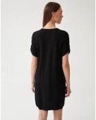 Linia zwarte gebreide jurk