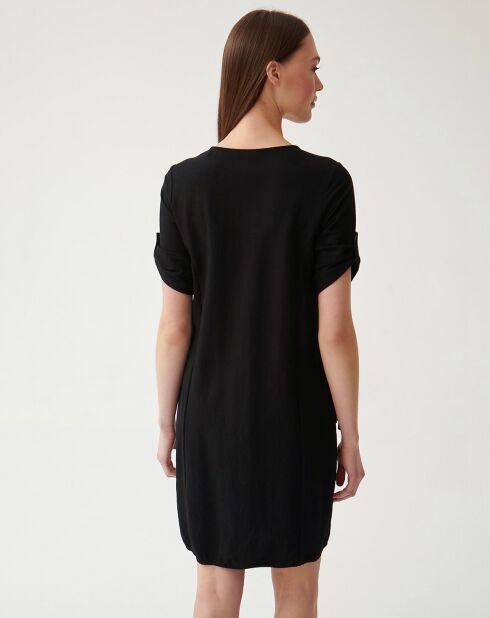 Linia zwarte gebreide jurk