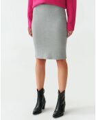 Grauer Geme-Strickrock