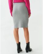 Grauer Geme-Strickrock