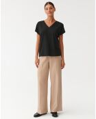 Zwarte gebreide blouse Nira