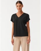 Zwarte gebreide blouse Nira