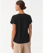 Zwarte gebreide blouse Nira