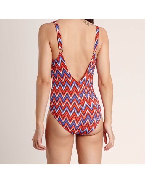 Maillot de bain 1 Pièce ethnique orange