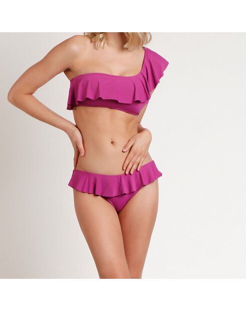 Bañador asimétrico morado de 2 piezas