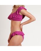 Maillot de bain 2 Pièces asymétrique violet