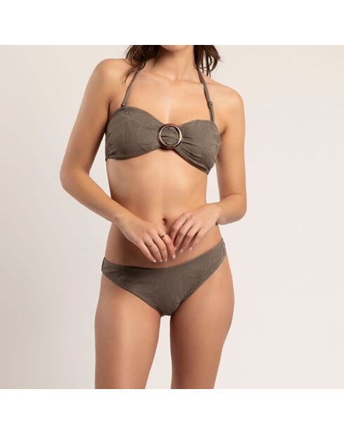 Maillot de bain 2 Pièces bandeau vert kaki