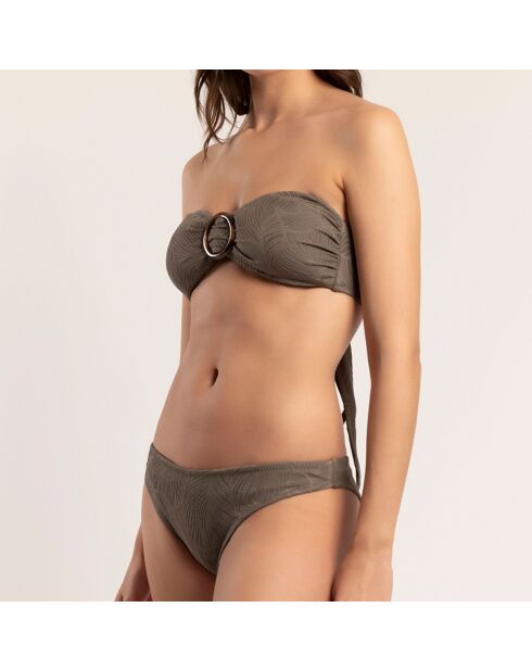 Maillot de bain 2 Pièces bandeau vert kaki