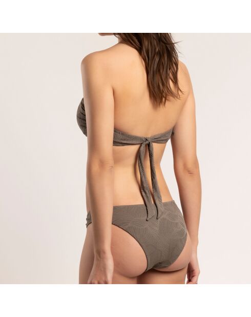 Maillot de bain 2 Pièces bandeau vert kaki