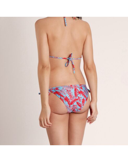 Traje de baño hawaiano turquesa de 2 piezas