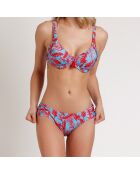 Traje de baño de dos piezas con aros color turquesa hawaiano