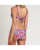 Traje de baño de dos piezas con aros color turquesa hawaiano