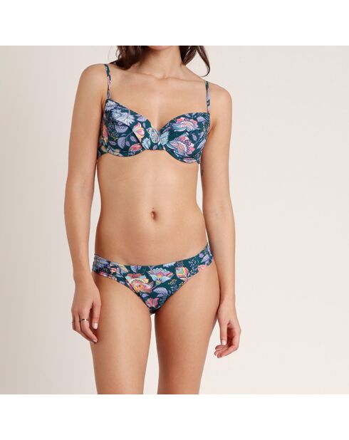 Ozeanblauer 2-teiliger Badeanzug mit Bügel