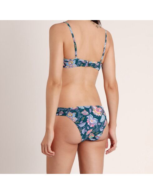 Ozeanblauer 2-teiliger Badeanzug mit Bügel