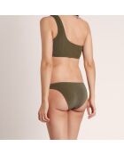 Maillot de bain 2 Pièces asymétrique Shiny Paradise vert olive