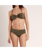 Maillot de bain 2 Pièces bandeau Shiny Paradise vert olive