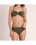 Maillot de bain 2 Pièces bandeau Shiny Paradise vert olive