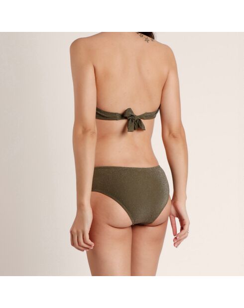 Maillot de bain 2 Pièces bandeau Shiny Paradise vert olive