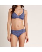 Maillot de bain 2 Pièces à armatures et ajouré bleu