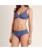 Maillot de bain 2 Pièces à armatures et ajouré bleu