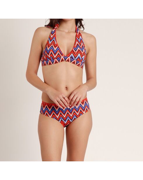 Ethnischer orangefarbener 2-teiliger Badeanzug