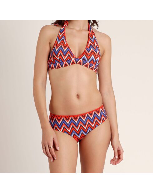 Ethnischer orangefarbener 2-teiliger Badeanzug