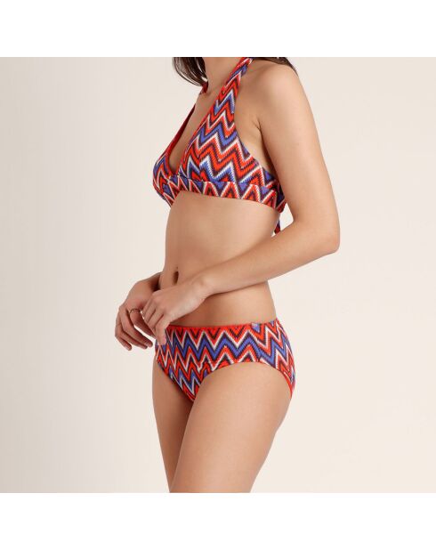 Ethnischer orangefarbener 2-teiliger Badeanzug