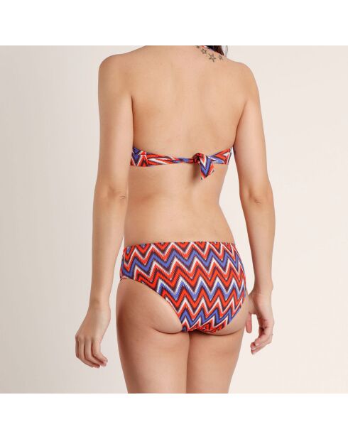 Ethnischer orangefarbener 2-teiliger Badeanzug