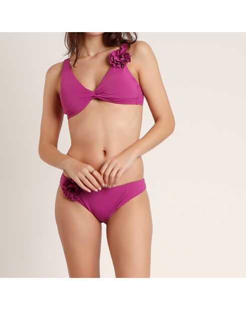 Maillot de bain 2 Pièces drapé violet