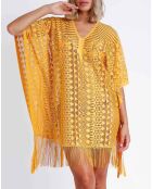 Robe caftan jaune