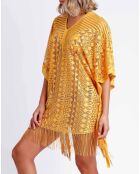 Robe caftan jaune