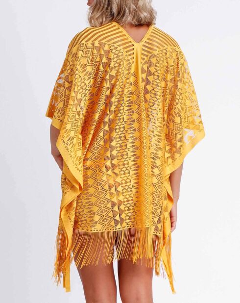 Robe caftan jaune