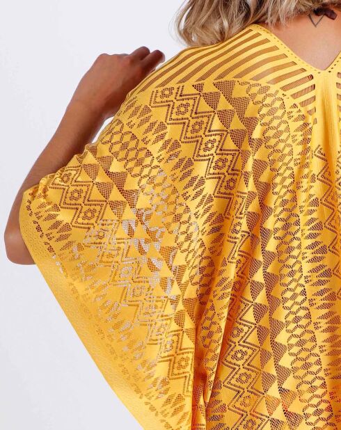 Robe caftan jaune