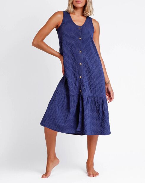 Robe longue Palomita bleu marine