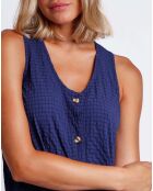 Robe longue Palomita bleu marine