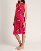 Robe sans manches fuchsia