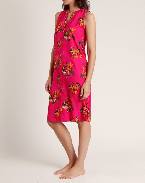 Fuchsia mouwloze jurk