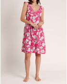 Robe de plage sans manches fuchsia
