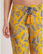 Pantalon de plage Hippie jaune