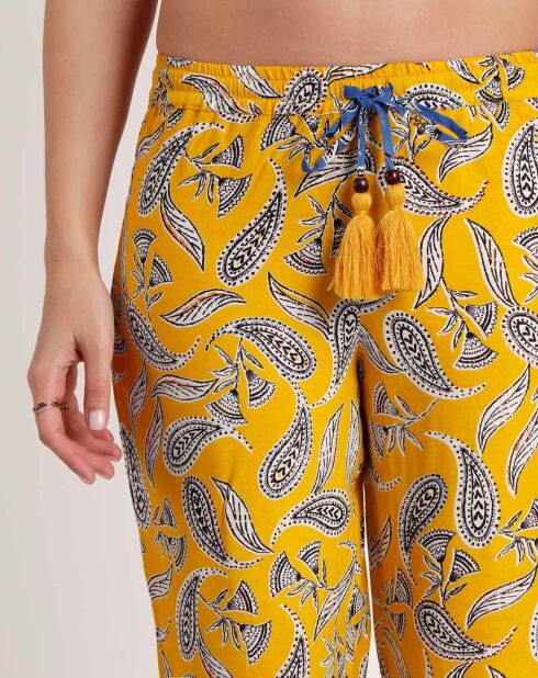 Pantalon de plage Hippie jaune