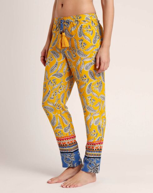 Pantalon de plage Hippie jaune