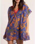 Robe caftan violette
