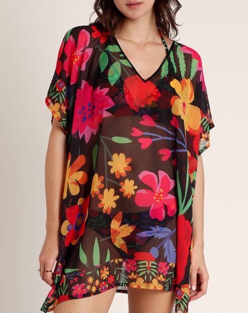 Mehrfarbiges Twilight Garden Kaftankleid