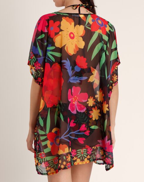 Mehrfarbiges Twilight Garden Kaftankleid