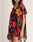 Robe caftan Twilight garden multicolore