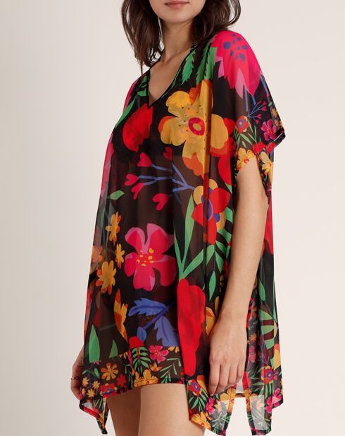 Mehrfarbiges Twilight Garden Kaftankleid