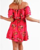 Robe bustier fuchsia