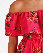 Robe bustier fuchsia